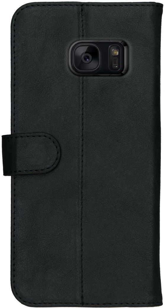Rosso Deluxe Samsung Galaxy S7 Hoesje Echt Leer Book Case Zwart afbeelding 11