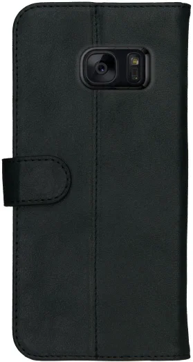 Rosso Deluxe Samsung Galaxy S7 Hoesje Echt Leer Book Case Zwart afbeelding 11