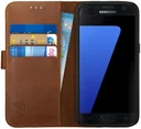 Rosso Deluxe Samsung Galaxy S7 Hoesje Echt Leer Book Case Bruin