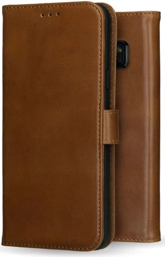 Rosso Deluxe Samsung Galaxy S7 Hoesje Echt Leer Book Case Bruin afbeelding 9