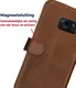 Rosso Deluxe Samsung Galaxy S7 Hoesje Echt Leer Book Case Bruin afbeelding 10