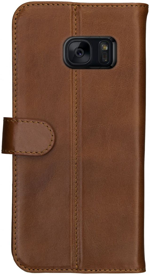 Rosso Deluxe Samsung Galaxy S7 Hoesje Echt Leer Book Case Bruin afbeelding 12
