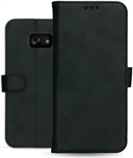 Rosso Deluxe Samsung Galaxy A5 2017 Hoesje Echt Leer Book Case Zwart afbeelding 12