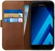 Rosso Deluxe Samsung Galaxy A5 2017 Hoesje Echt Leer Book Case Bruin afbeelding 1