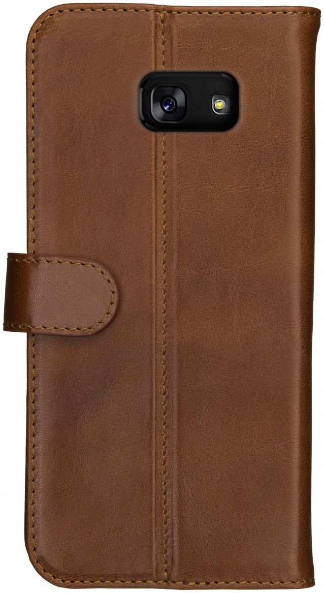 Rosso Deluxe Samsung Galaxy A5 2017 Hoesje Echt Leer Book Case Bruin afbeelding 5