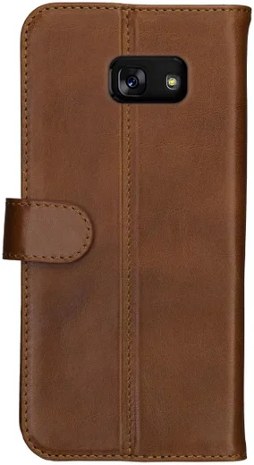 Rosso Deluxe Samsung Galaxy A5 2017 Hoesje Echt Leer Book Case Bruin afbeelding 5