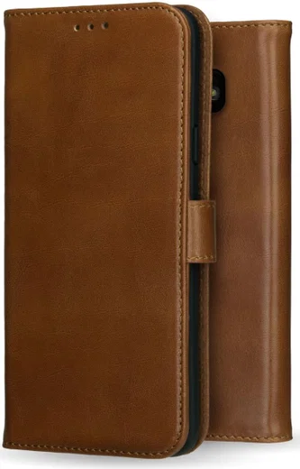 Rosso Deluxe Samsung Galaxy A5 2017 Hoesje Echt Leer Book Case Bruin afbeelding 10