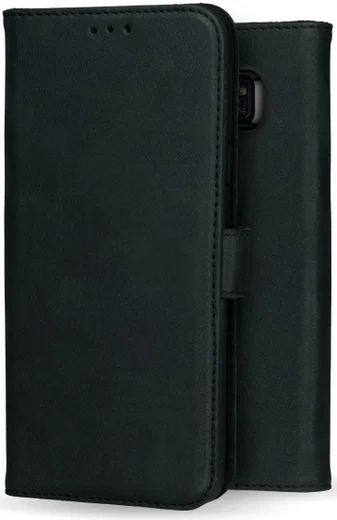 Rosso Deluxe Samsung Galaxy S7 Edge Hoesje Echt Leer Book Case Zwart afbeelding 9