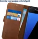 Rosso Deluxe Samsung Galaxy S7 Edge Hoesje Echt Leer Book Case Bruin afbeelding 5