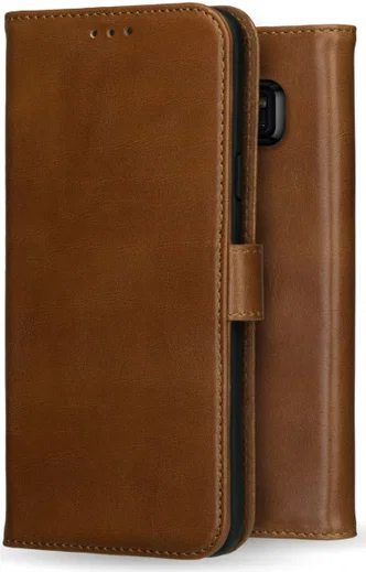 Rosso Deluxe Samsung Galaxy S7 Edge Hoesje Echt Leer Book Case Bruin afbeelding 10