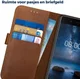 Rosso Deluxe Nokia 8 Hoesje Echt Leer Book Case Bruin afbeelding 6
