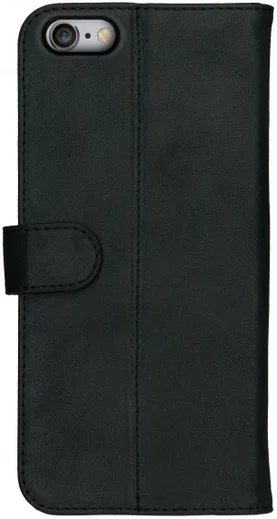 Rosso Deluxe Apple iPhone 6(s) Hoesje Echt Leer Book Case Zwart afbeelding 11