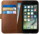 Rosso Deluxe Apple iPhone 6(s) Hoesje Echt Leer Book Case Bruin
