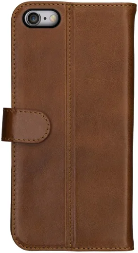 Rosso Deluxe Apple iPhone 6(s) Hoesje Echt Leer Book Case Bruin afbeelding 11