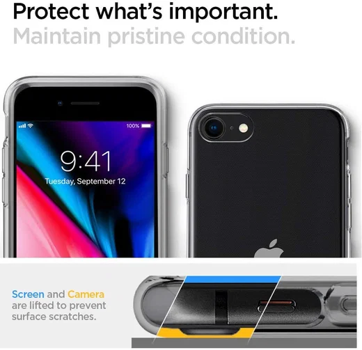 Spigen Liquid Crystal iPhone 7 / 8 / SE (2020/2022) Hoesje Transparant afbeelding 5