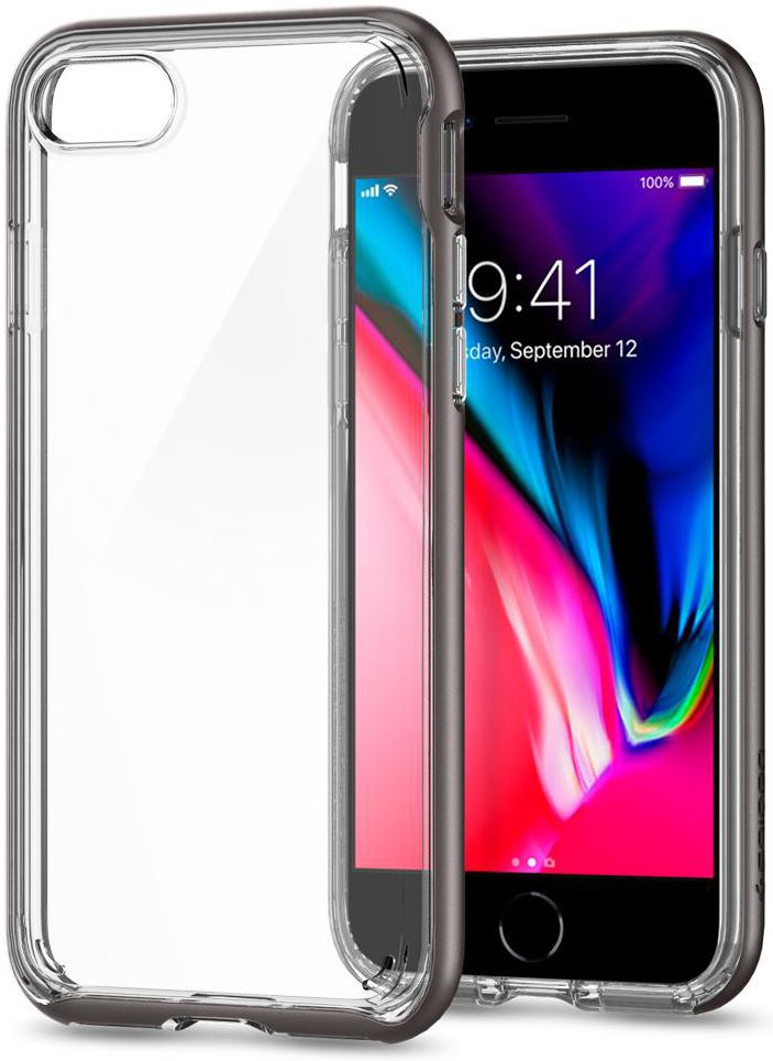 Spigen Neo Hybrid Crystal Second Case iPhone 8 Gunmetal afbeelding 1