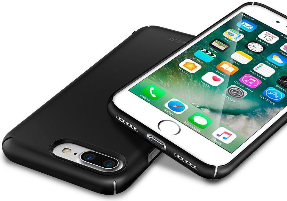 Ringke Slim Apple iPhone 7 Plus / 8 Plus ultra dun hoesje Gloss Black afbeelding 6