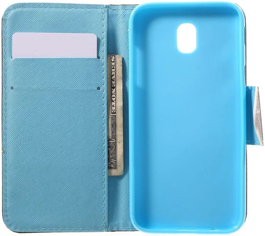 Samsung Galaxy J5 (2017) Portemonnee Hoesje met Print Gezicht afbeelding 3