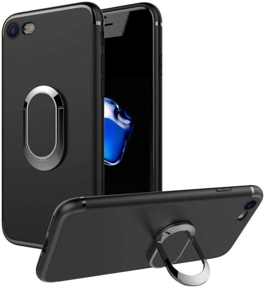 Apple iPhone 7 / 8 Backcover Hoesje met Magneet en Stand Functie Zwart afbeelding 1
