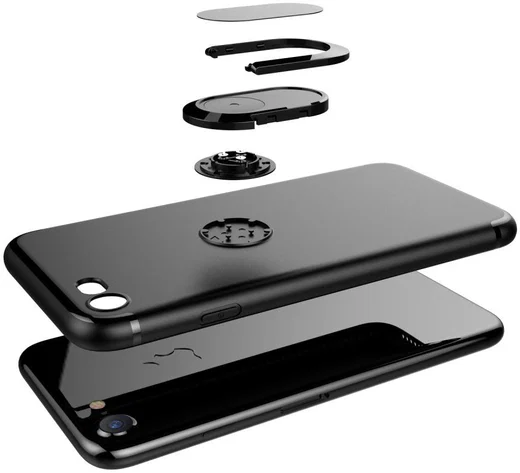 Apple iPhone 7 / 8 Backcover Hoesje met Magneet en Stand Functie Zwart afbeelding 2