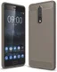 Nokia 8 Geborsteld TPU Hoesje Grijs afbeelding 1