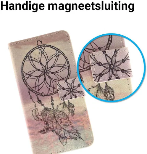 Nokia 8 Portemonnee Hoesje met Print Dromenvanger afbeelding 2