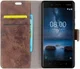 Nokia 8 Vintage Portemonnee Hoesje Bruin afbeelding 2