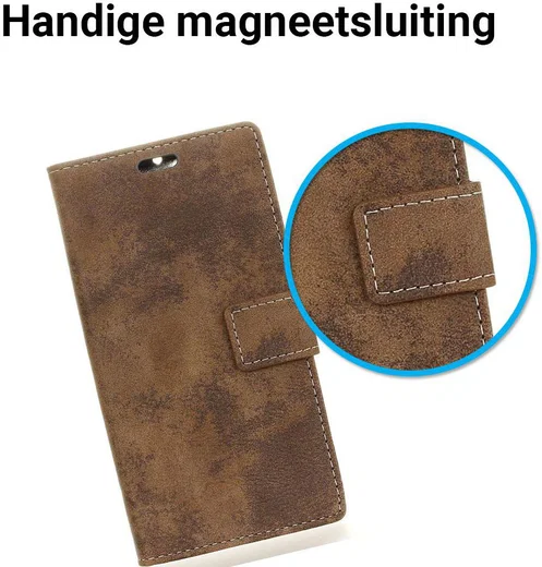 Nokia 8 Vintage Portemonnee Hoesje Bruin afbeelding 4