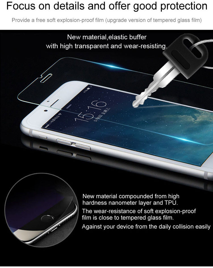 IMAK Nokia 8 Hoesje Flexibel TPU met Screenprotector Transparant afbeelding 8