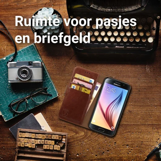 Rosso Element Samsung Galaxy S6 Hoesje Book Cover Bruin afbeelding 9