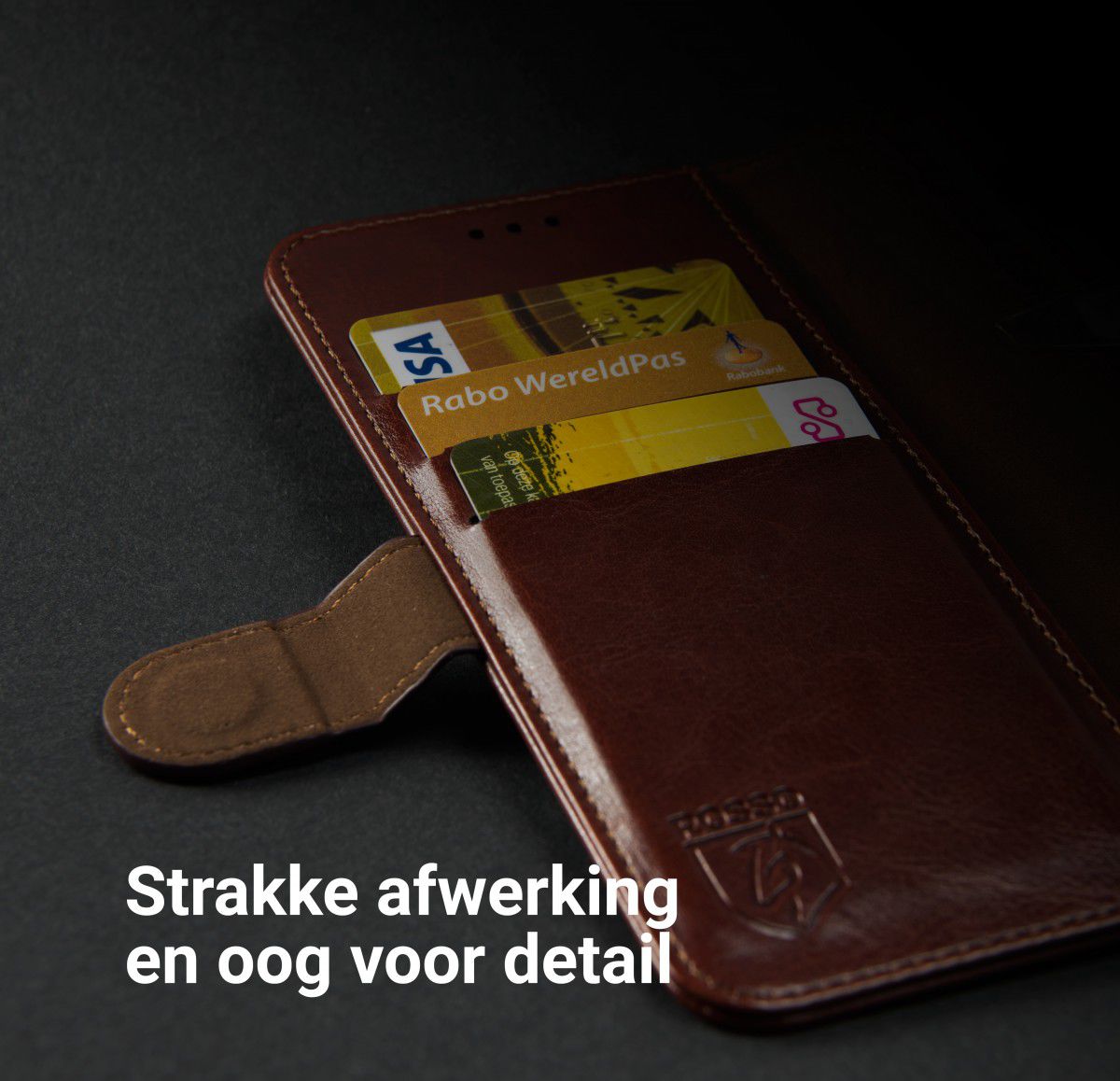 Rosso Element Huawei P8 Lite (2017) Hoesje Book Cover Bruin afbeelding 10