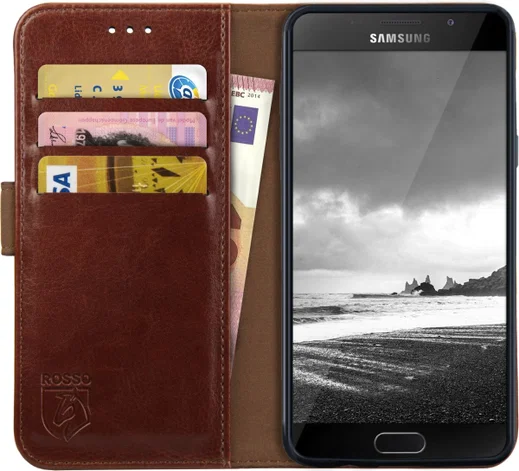Rosso Element Samsung Galaxy A5 (2016) Hoesje Book Cover Bruin afbeelding 1
