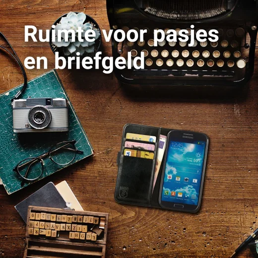 Rosso Element Samsung Galaxy S4 Hoesje Book Cover Zwart afbeelding 9