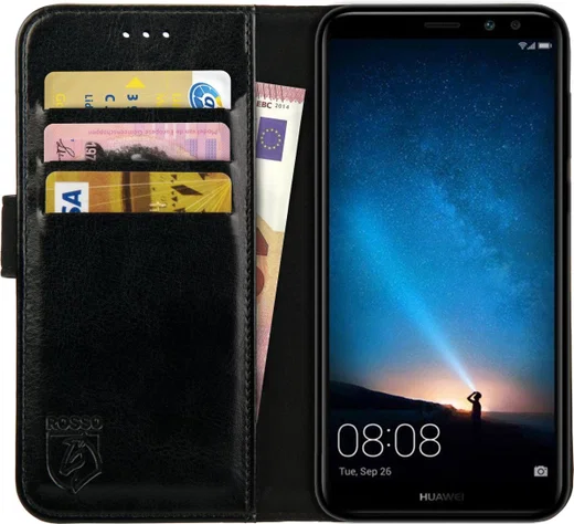 Rosso Element Huawei Mate 10 Lite Hoesje Book Cover Zwart afbeelding 1