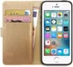 Rosso Element Apple iPhone 5/5S/SE Hoesje Book Cover Goud afbeelding 1