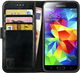 Rosso Element Samsung Galaxy S5 Hoesje Book Cover Zwart afbeelding 1