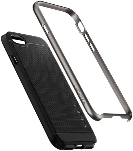 Spigen Neo Hybrid 2 Hoesje Apple iPhone 7 / 8 Gunmetal afbeelding 2