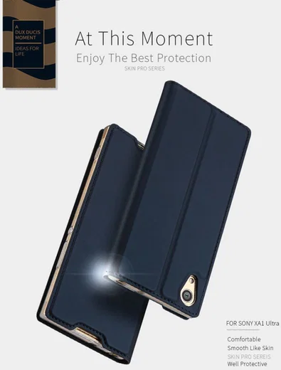 Dux Ducis Sony Xperia XA1 Ultra Bookcase Hoesje Blauw afbeelding 10