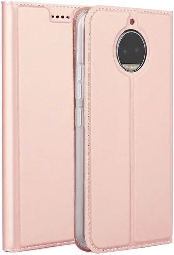 Motorola Moto G5S Plus Portemonnee Hoesje Roze Goud afbeelding 1