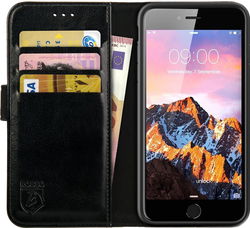 Rosso Element Apple iPhone 7 Plus / 8 Plus Hoesje Book Cover Zwart afbeelding