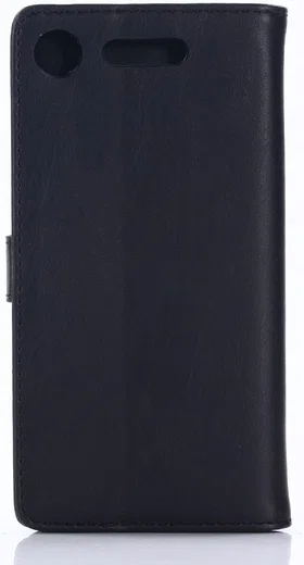 Sony Xperia XZ1 Retro Portemonnee Hoesje Zwart afbeelding 3