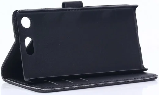 Sony Xperia XZ1 Retro Portemonnee Hoesje Zwart afbeelding 5