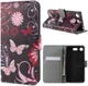 Sony Xperia XZ1 Compact Portemonnee Hoesje met Vlinder Printje afbeelding 1