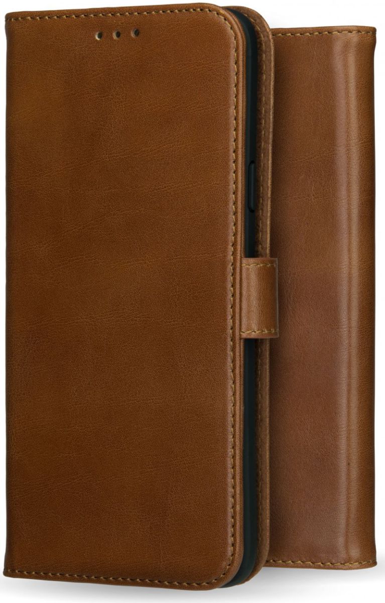Rosso Deluxe Apple iPhone 7/8 Plus Hoesje Echt Leer Book Case Bruin afbeelding 10