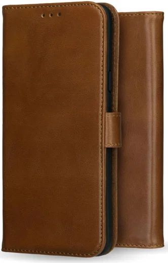Rosso Deluxe Apple iPhone 7/8 Plus Hoesje Echt Leer Book Case Bruin afbeelding 10