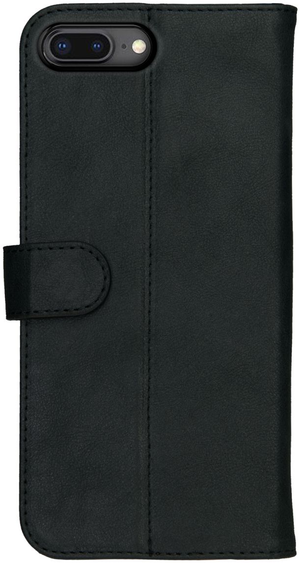 Rosso Deluxe Apple iPhone 7/8 Plus Hoesje Echt Leer Book Case Zwart afbeelding 13