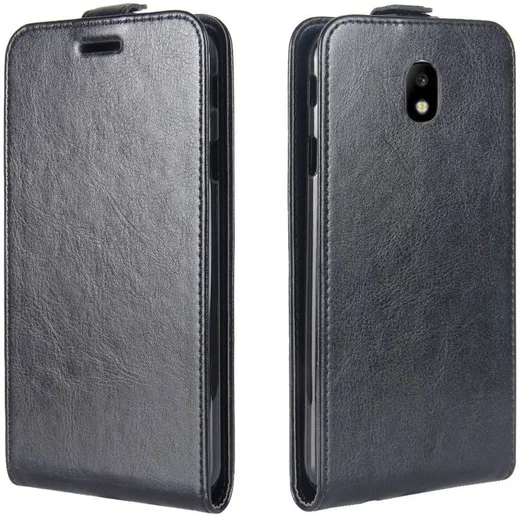 Samsung Galaxy J7 (2017) Verticaal Flip Hoesje Zwart afbeelding 3