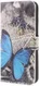 Sony Xperia XZ1 Portemonnee Hoesje met Blauw Vlinder Print afbeelding 1