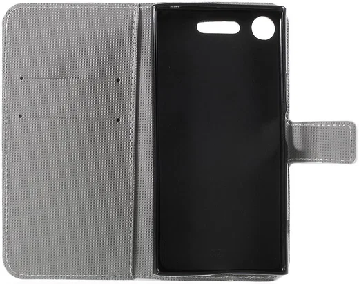 Sony Xperia XZ1 Portemonnee Hoesje met Blauw Vlinder Print afbeelding 2