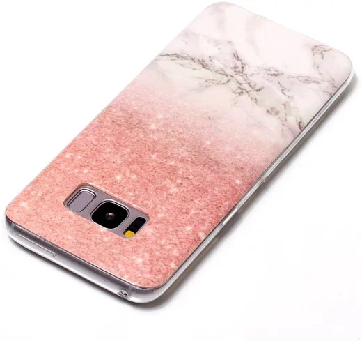Samsung Galaxy S8 TPU Back Cover Roze Wit afbeelding 5